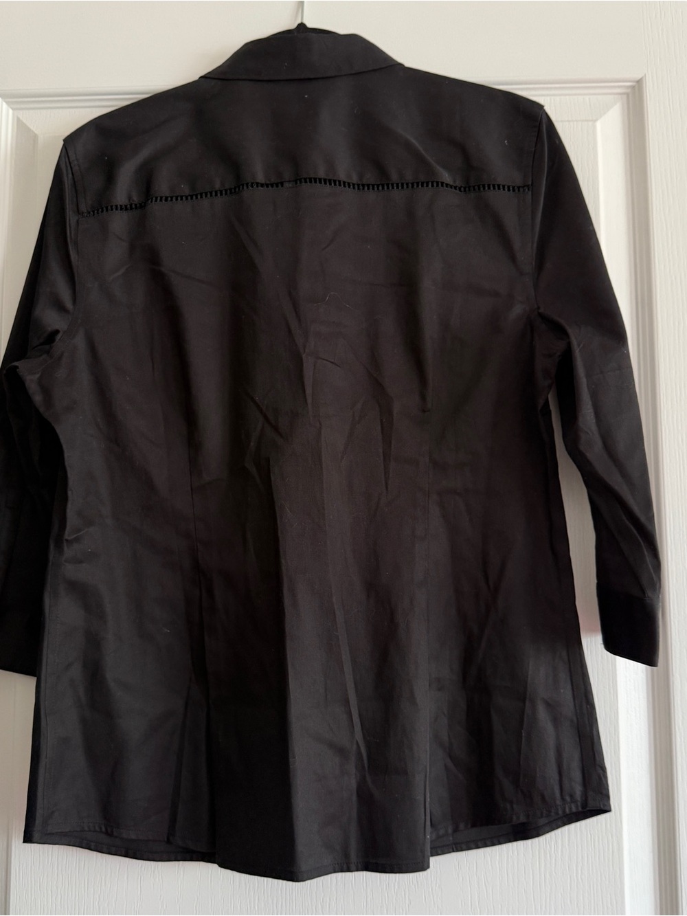 Calvin Klein Black Satin-Look Shirt - Picture 6 of 8